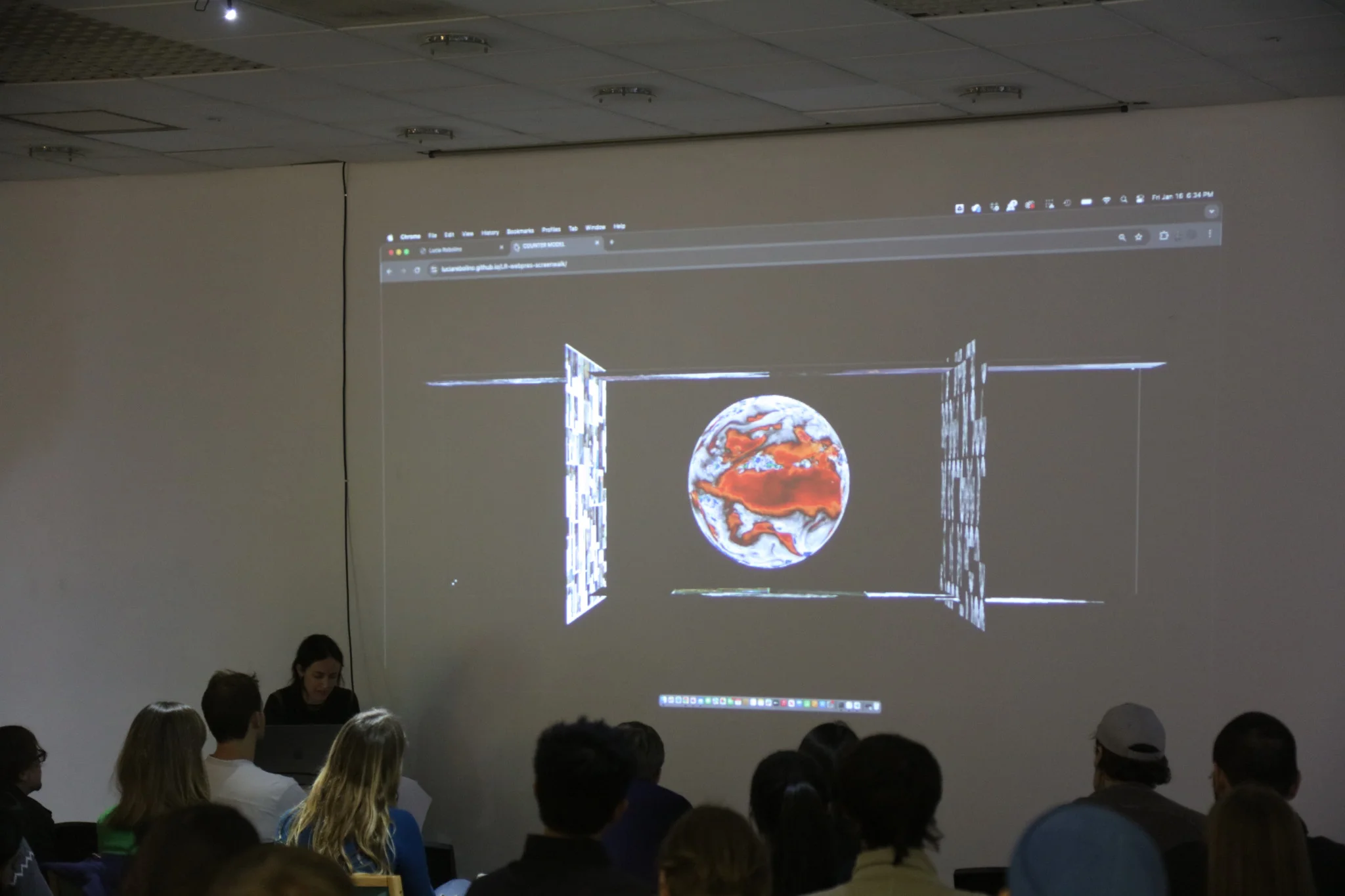 Exhibition installation detail