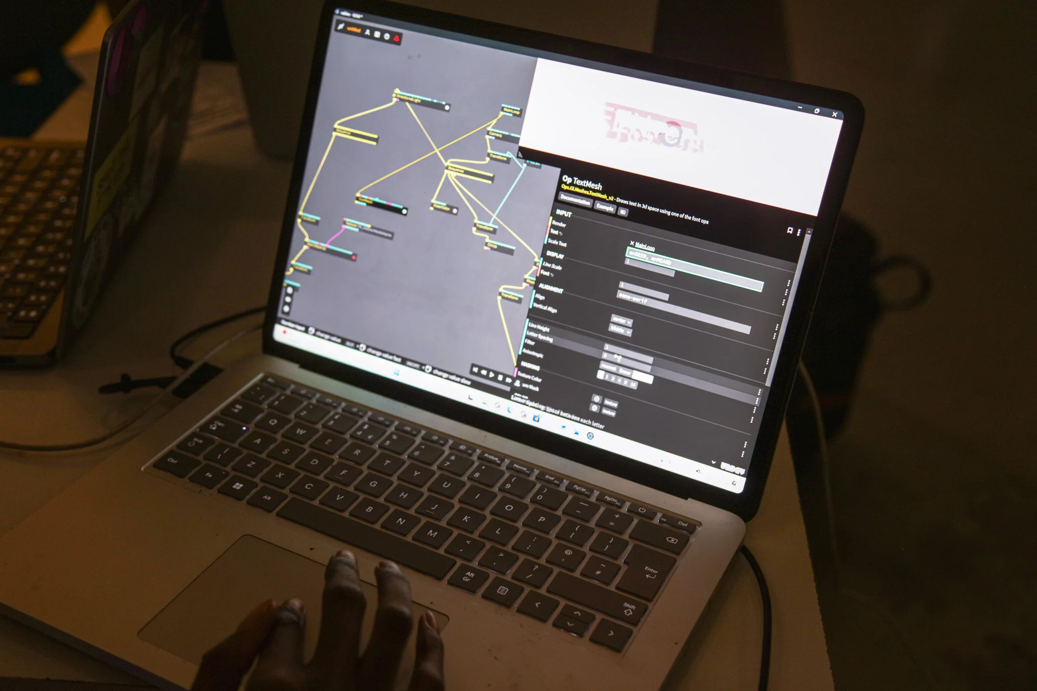 Exhibition installation detail