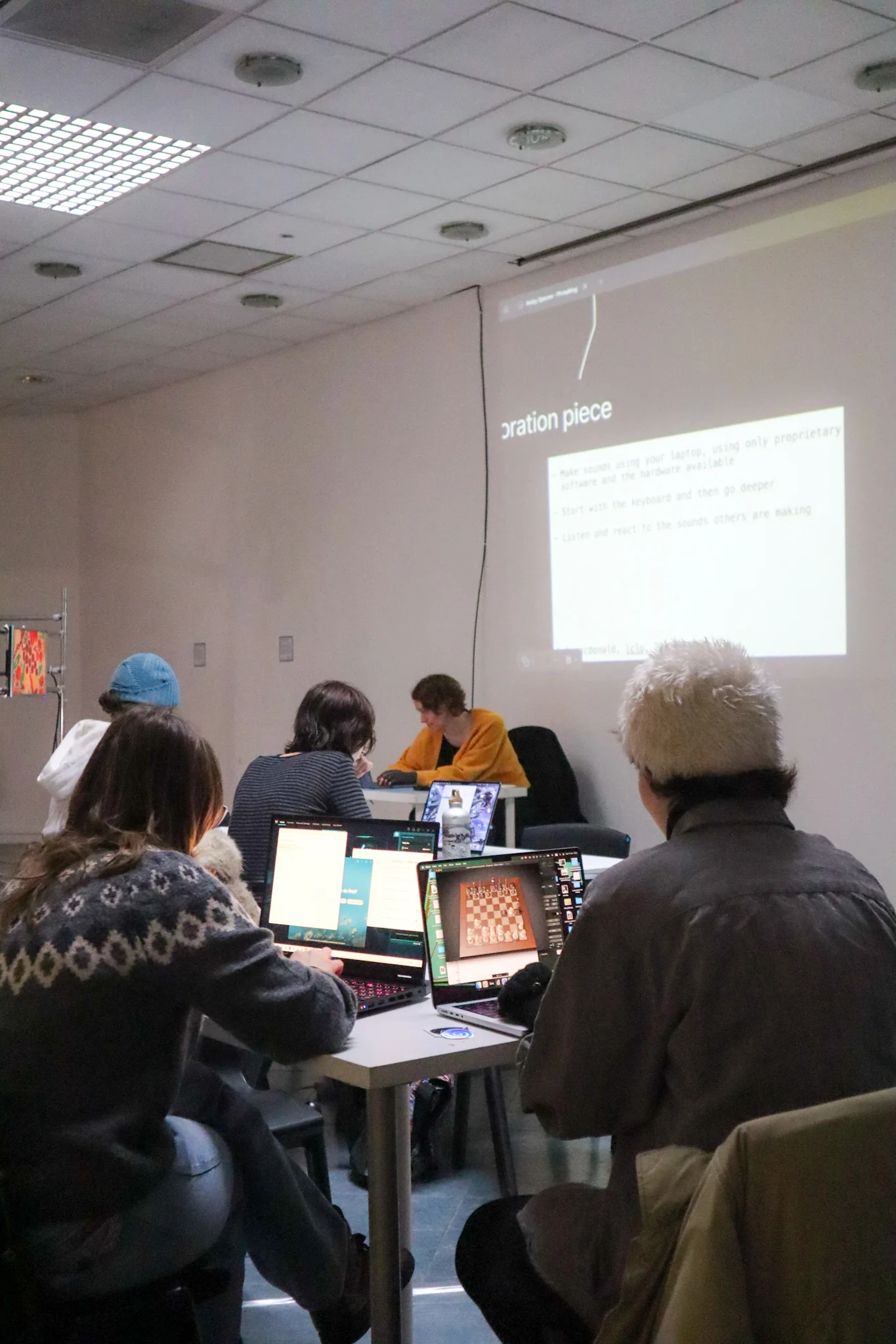 Exhibition installation detail