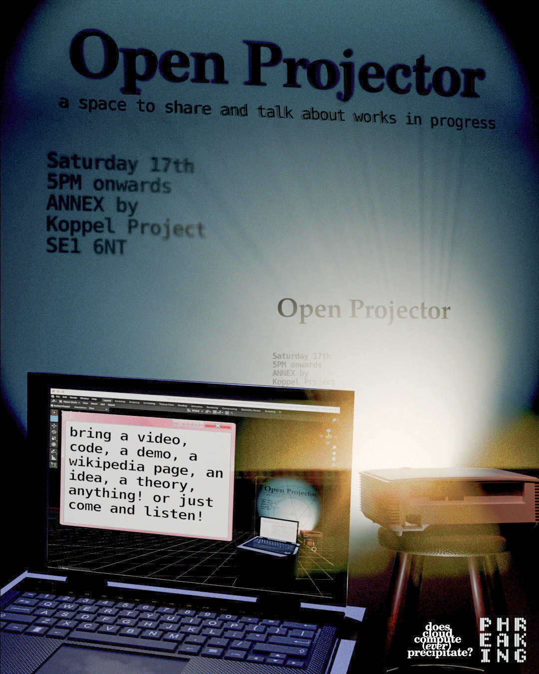 open projector event artwork