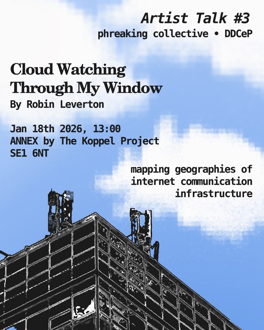 Cloud-watching talk artwork