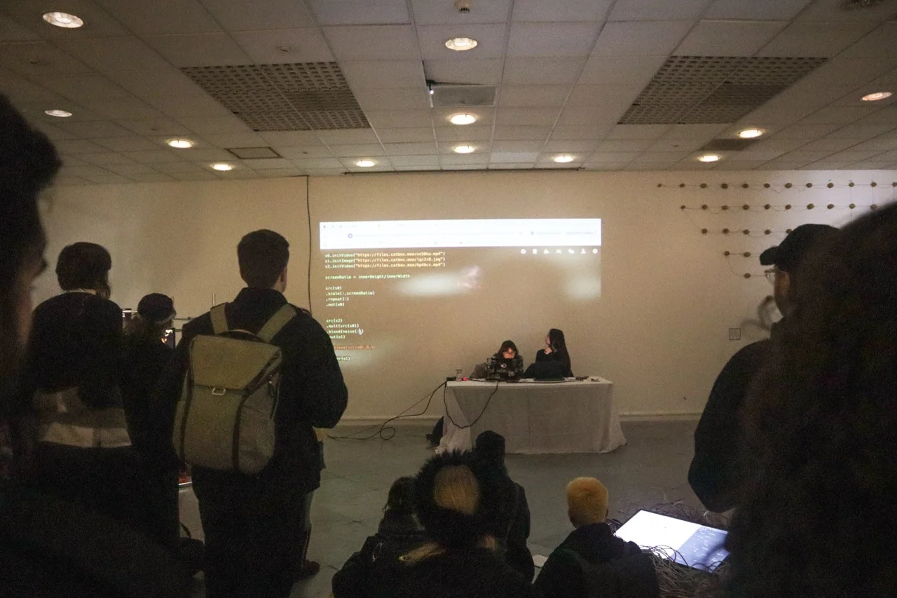 Deposit Silk on stage during Does Cloud Compute (ever) Precipitate?, Phreaking Collective, London, 2026